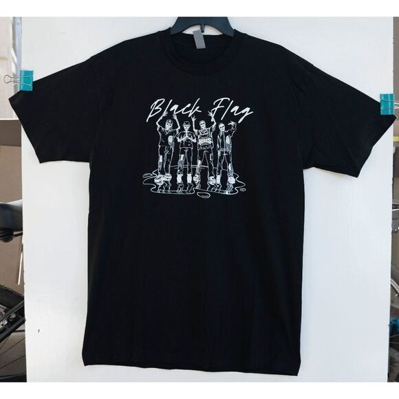 Black‎ Flag Skeleton T-Shirt Black Size XL - Picture 1 of 5